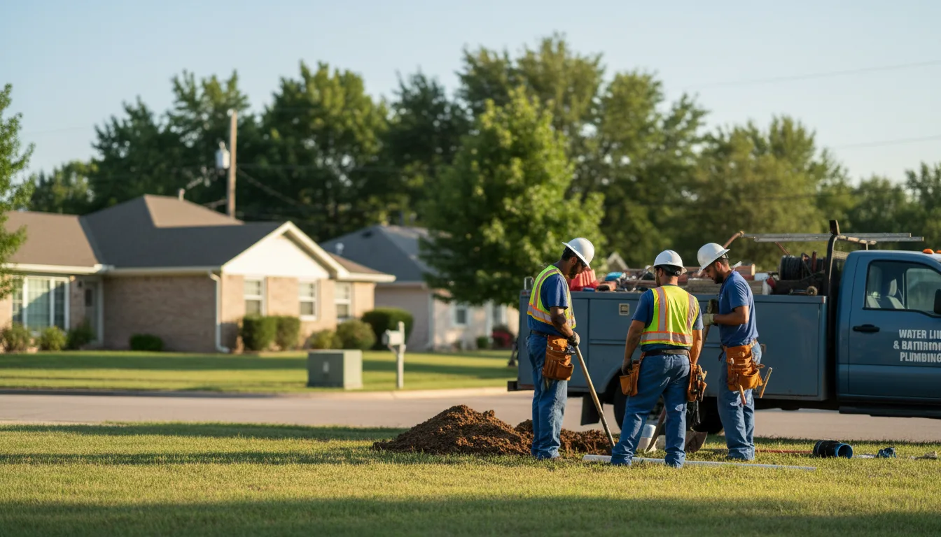 Residential water line and bathroom plumbing service in Big Wells, TX